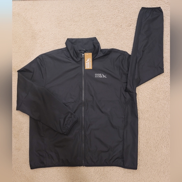 Eddie Bauer Windbreaker Jacket Men's Size XL Black - Picture 1 of 9